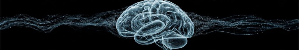 Neuroimaging Technologies Revealing Full Brain Activity concept abstract minimalist drawing